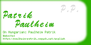 patrik paulheim business card